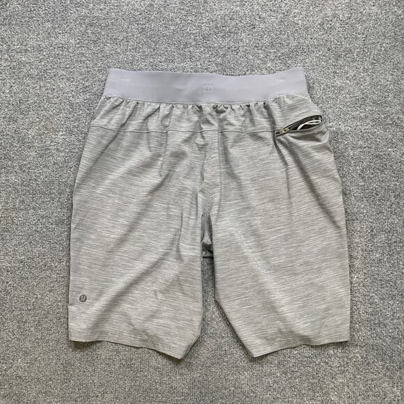 Lululemon Shorts Mens M Medium Grey Heather THE Linerless Lightweight Workout - Picture 8 of 11